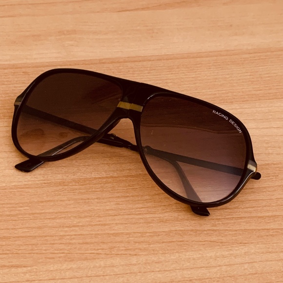 Vintage Racing Design Foldable Aviator Sunglasses - Picture 2 of 7